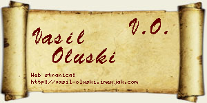 Vasil Oluški vizit kartica